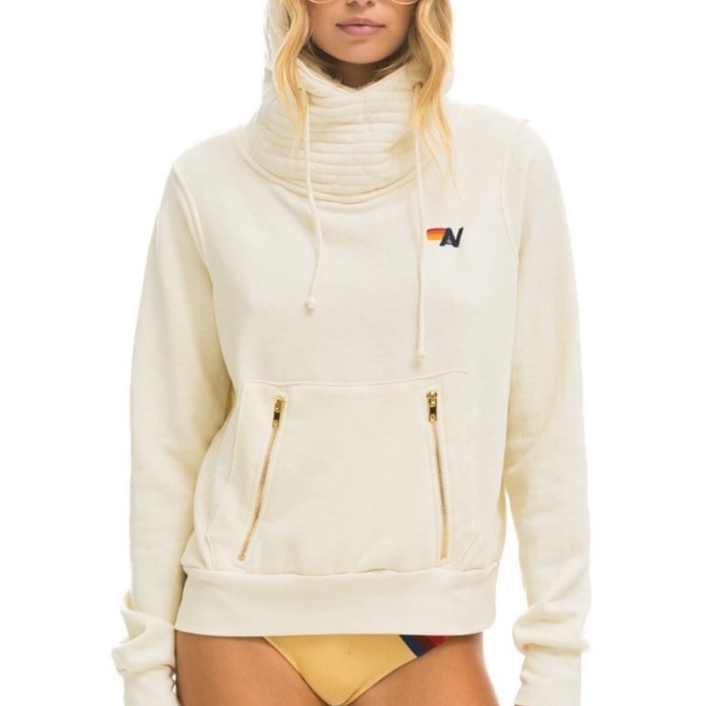Aviator Nation Ninja Hoodie Vintage White, small